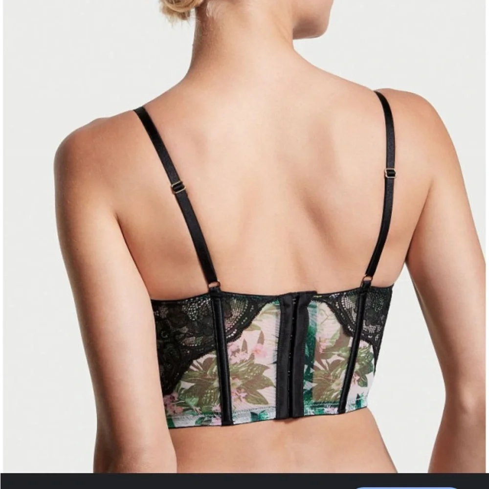 Victoria's Secret Very Sexy Corset 36DD  Push-Up LaceChainStrap Bling Whimsical